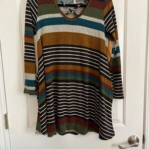 Colorful Striped Long Sleeve Top